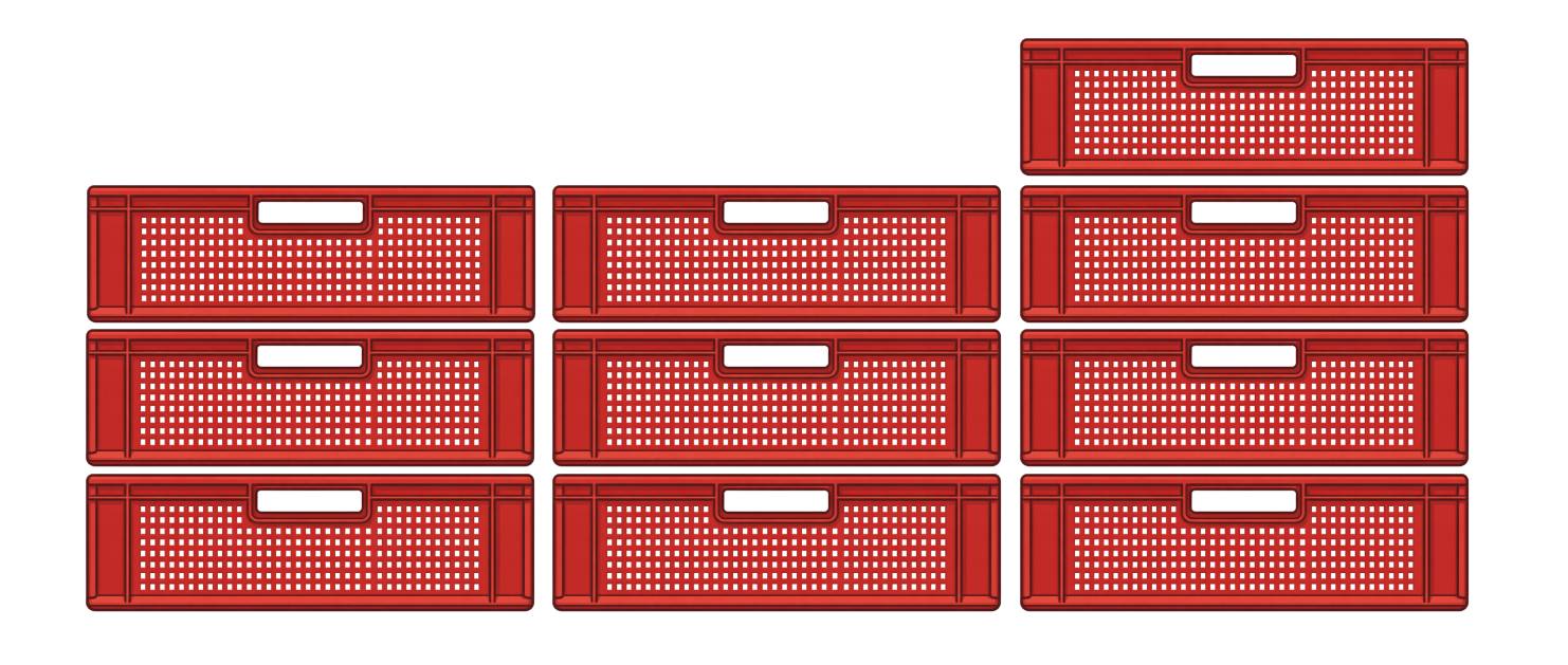 Boční pohled na přepravku 60x40 cm